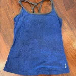New Balance Blue Floral-Patterned Strappy Tank Top
